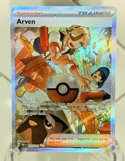 Pokemon TCG Arven 235/091 SV: Paldean Fates Full Art Trainer Holo - Image 1