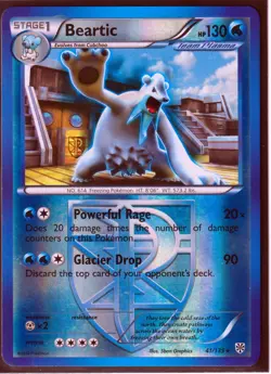 2012 POKEMON RARE BEARTIC #41 & CUBCHOO #40 - PLASMA STORM - REVERSE HOLO NM - Image 2