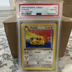 Pokemon Jungle Persian 1st Edition #42/64 PSA 8 1999 English Uncommon Regular - Image 1