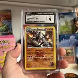 Pokemon TCG Team Magma's Aggron Double Crisis Holo CGC 9 MINT - Image 1
