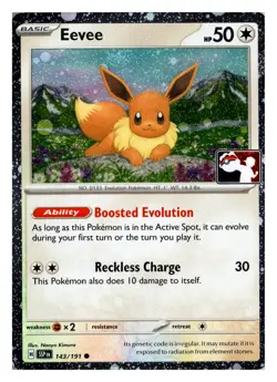 Eevee 143/191 C Prize Pack Series Cards Holo NM - Image 1