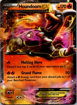 Houndoom EX 21/162 Holo EX Rare BREAKthrough Pokemon Near Mint - Image 1