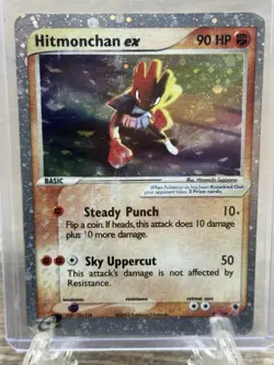 Hitmonchan ex 98/109 Ruby and Sapphire Ultra Rare *Swirl* Pokemon TCG HP - Image 1