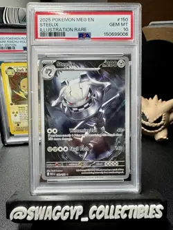 ◓Steelix 150/132 Mega Evolution 2025 - Pokemon Holo Illustration Rare PSA 10◓ - Image 1
