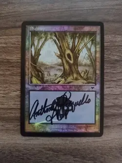 MTG Magic 1x SIGNED FOIL Swamp (Tony Szczudlo) (Onslaught) x1 - Image 2
