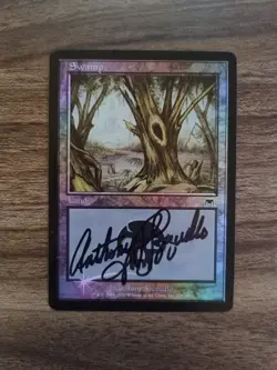 MTG Magic 1x SIGNED FOIL Swamp (Tony Szczudlo) (Onslaught) x1 - Image 3