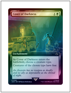 Cover of Darkness, Extended Art Foil, Assassin's Creed, Magic MTG NM - Image 1
