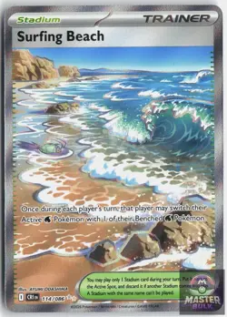 Surfing Beach 114/086 Ultra Rare Chaos Rising Pokemon Near Mint - Image 1