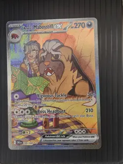 2025 Pokemon Destined Rivals Arven's Mabosstiff ex #235/182 NM/M - Image 1