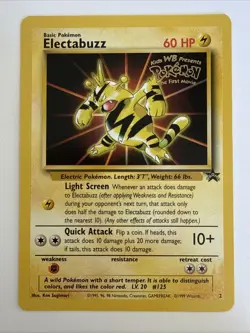 Pokemon - Electabuzz- WB The First Movie Promo - Black Star - WOTC - NM - Image 1