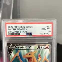 Pokemon TCG Charizard V 153/172 Full Art Brilliant Stars PSA 10 - Image 2