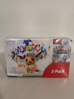 Pokemon TCG Prismatic Evolutions ETB with Booster Bundle Costco 2-Pack Sealed - Image 1