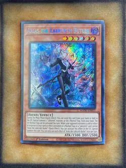 Yugioh Arias the Labrynth Butler AGOV-EN017 Secret Rare 1st Ed NM - Image 1