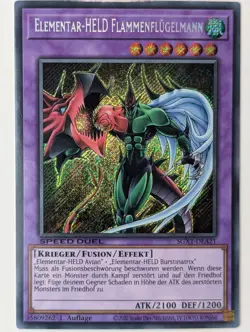 Elementar-HELD Flammenflugelmann SGX1-DEA21 Secret Rare DE NM YUGIOH - Image 1