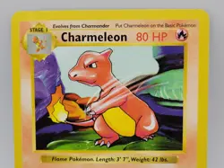 Charmeleon 24/102 Base Set Pokemon Card HP Crease WOTC 1999 Vintage - Image 2