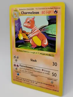 Charmeleon 24/102 Base Set Pokemon Card HP Crease WOTC 1999 Vintage - Image 4