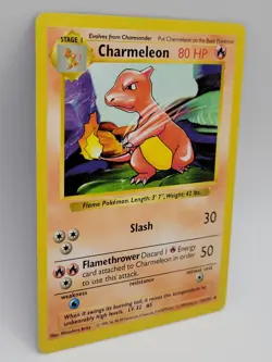 Charmeleon 24/102 Base Set Pokemon Card HP Crease WOTC 1999 Vintage - Image 5