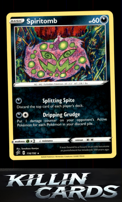 Spiritomb 116/192 Pokemon Rare SWSH02: Rebel Clash Card LP - Image 1