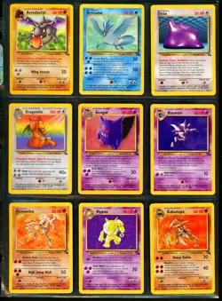 1999 Pokemon FOSSIL Set COMPLETE Unlimited Edition NON HOLO Cards 16-62 Lot RARE - Image 2