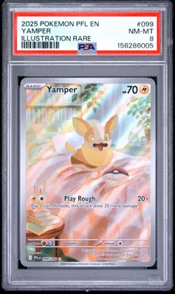 2025 Pokemon PFL EN-Phantasmal Flames Yamper Illustration Rare PSA 10 - Image 1