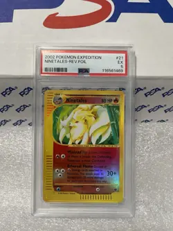 2002 POKEMON EXPEDITION NINETALES-REV.FOIL Base Set Graded PSA 5 EX - Image 1