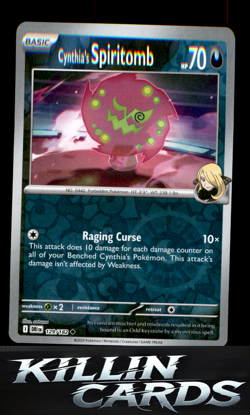 Reverse Holofoil Cynthia's Spiritomb 129/182 Pokemon Uncommon SV10: Destined Riv - Image 1