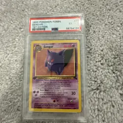 1999 POKEMON FOSSIL 1ST EDITION #20 GENGAR PSA 6 - Image 1