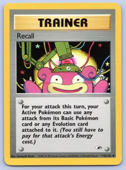 Recall 116/132 Gym Heroes Pokemon NM - Image 1