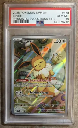 2025 POKEMON SVP EN-SV BLACK STAR PROMO #173 EEVEE PSA 10 - Image 1