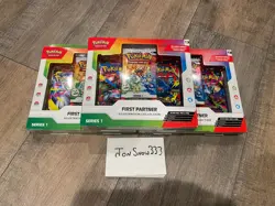 NEW SEALED 3x Pokemon TCG First Partner Illustration Collection Series 1 Boxes - Image 2