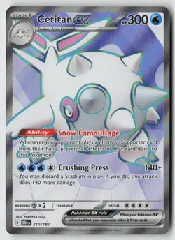 Cetitan ex 210/182 Ultra Rare Destined Rivals Pokemon Near Mint - Image 1