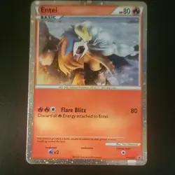 Pokemon TCG Entei HeartGold & SoulSilver Promo Holo HGSS20 English 2010 80HP - Image 1