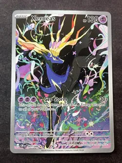 Pokemon TCG Pokemon Xerneas Illustration Rare Full Art Holo 091/086 Chaos Rising - Image 1