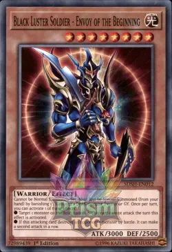 1st Ed Black Luster Soldier - Envoy of the Beginning SDSH-EN012 Yugioh - Image 1
