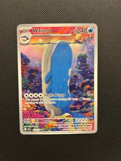 Pokemon TCG Wailord Illustration Rare Card Journey Together 162/159 - Image 1