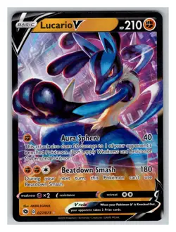 Lucario V 27/73 MINT/NM Pokemon Cards Champion's Path Holo - Image 1