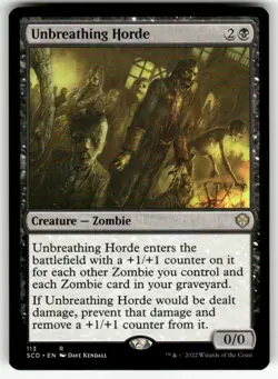 UNBREATHING HORDE #113 MTG STARTER COMMANDER DECKS RARE - Image 1