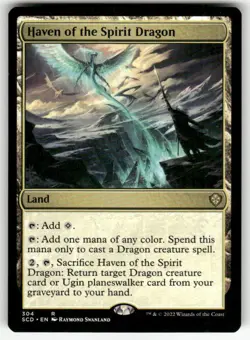 HAVEN OF THE SPIRIT DRAGON #304 MTG STARTER COMMANDER DECKS RARE - Image 1
