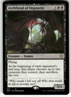 ARCHFIEND OF DEPRAVITY #67 MTG STARTER COMMANDER DECKS RARE - Image 1