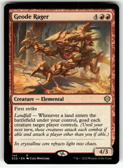 GEODE RAGER #144 MTG STARTER COMMANDER DECKS RARE - Image 1