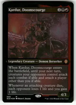 KARDUR, DOOMSCOURGE (FOIL ETCHED) #5 MTG STARTER COMMANDER DECKS MYTHIC - Image 1