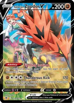NM-Mint Galarian Zapdos V - TG19/TG30 - Trainer Gallery Ultra Rare Pokemon Astra - Image 1