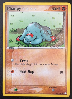 Pokemon TCG Phanpy 75/110 Regular EX Holon Phantoms LP - Image 1