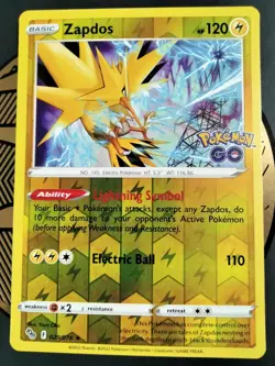 Zapdos 029/078 (Reverse Holo) Pokemon GO Pokemon TCG NM/M - Image 1