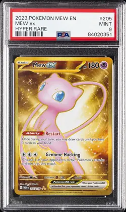 2023 POKEMON MEW EN-151 HYPER RARE #205 MEW EX PSA 9 - Image 1