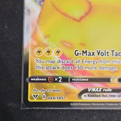 The Pokemon Company Pikachu VMAX 044/185 Vivid Voltage Holo Rare 310 HP EN 2020 - Image 4