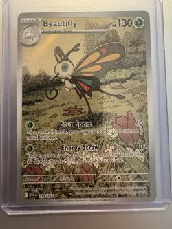 Pokemon TCG Beautifly 219/217 Ascended Heroes Illustration Rare NM IR - Image 1