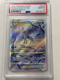 2023 Pokemon Crown Zenith Glaceon VSTAR Full Art GG40 PSA 10 GEM MT - Image 1