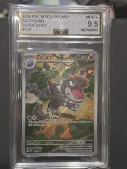 2026 POKEMON PERFECT ORDER ETB PROMO #070 TYRUNT AGS 9.5 Mint+ - Image 1