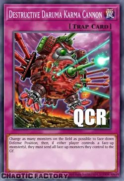 YUGIOH RA04-EN103 Destructive Daruma Karma Cannon Quarter Century Secret Rare 1s - Image 1